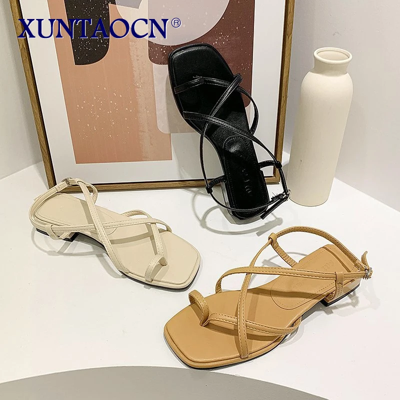 

NEW Summer Women Flat Sandals Fashion Flip-Flop Sandals Solid Color Casual Outdoor Ladies Sandals Shoes For Females