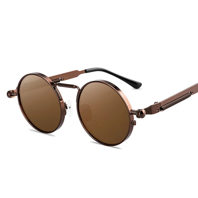 

2020 Retro Men'S Sunglasses Women'S Classic Punk Style Round Metal Frame Color Lens Sunglasses Fashion Outdoor Travel Glasses