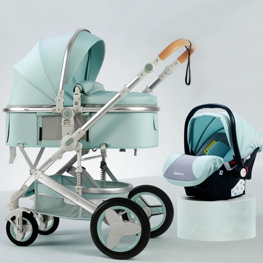 High Landscape Baby Stroller 3 in 1 With Car Seat and Stroller Luxury Infant Stroller Set Newborn Baby Car Seat Trolley 8 Gifts enlarge