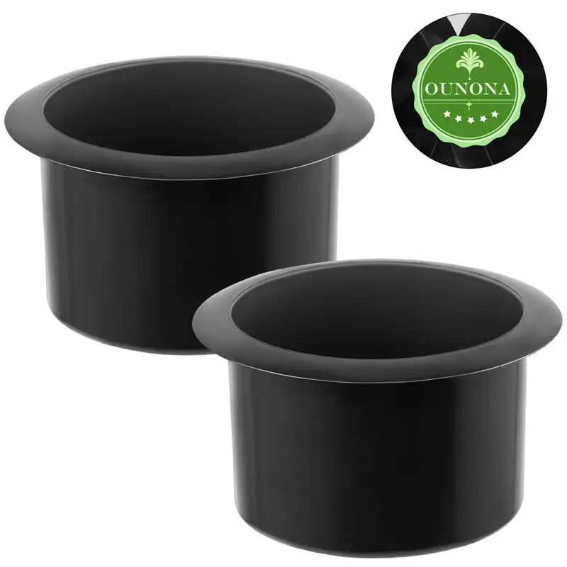 

OUNONA 2PCS Black Plastic Recliner Handles Replacement Cup Holder Insert for Sofa Boat Couch Recliner Car Truck Table