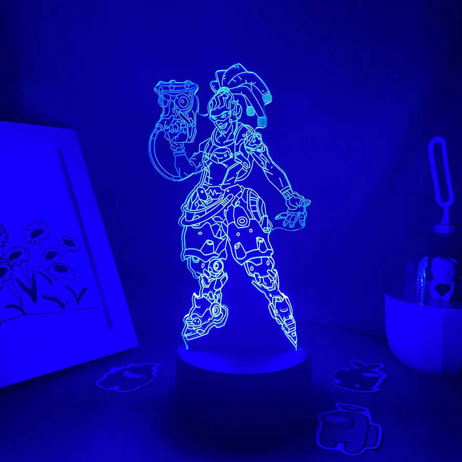 

Overwatches OW Game Figure Lucio 3D Led Neon Night Lights Birthday Gift For Friends Gaming Room Table Cool Decor Lucio Lava Lamp