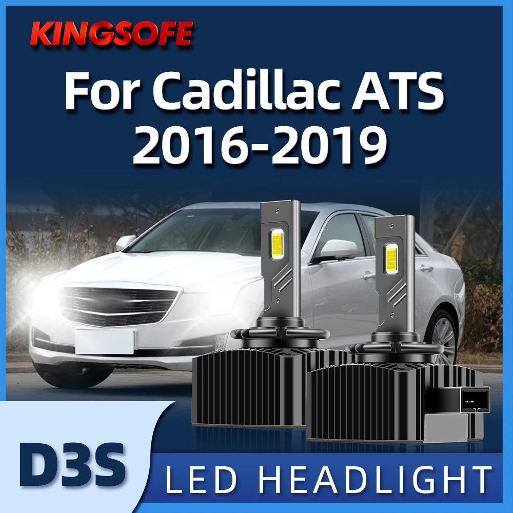 

2Pcs автомобиль свет D3S светодиодные фары 40000LM 6000K светодиодный чип CSP высоколучей лампы низкого света 1:1 ксенон для Cadillac ATS 2016 2017 2018 2019