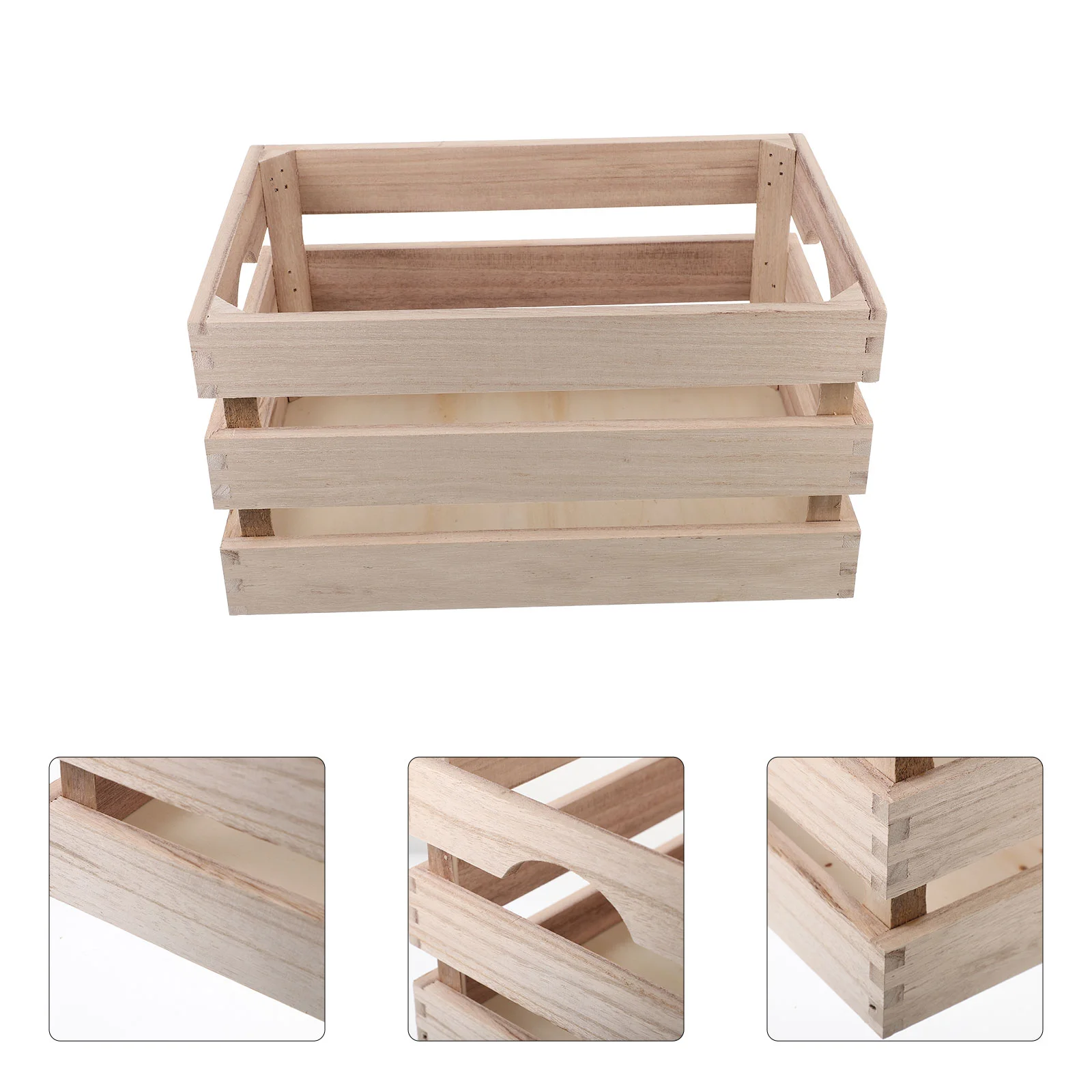 

Wooden Storage Box Display Basket Locker Holder Toy Desktop Organizer Container Child