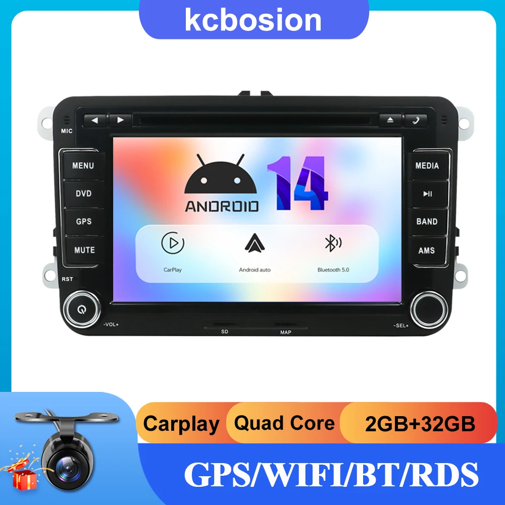 Автомагнитола 2 Din DVD GPS для Volkswagen Polo Golf Passat Jetta MK5 MK6 B6 B7 Eos Bettle Seat Skoda Android WIFI RDS USB DAB