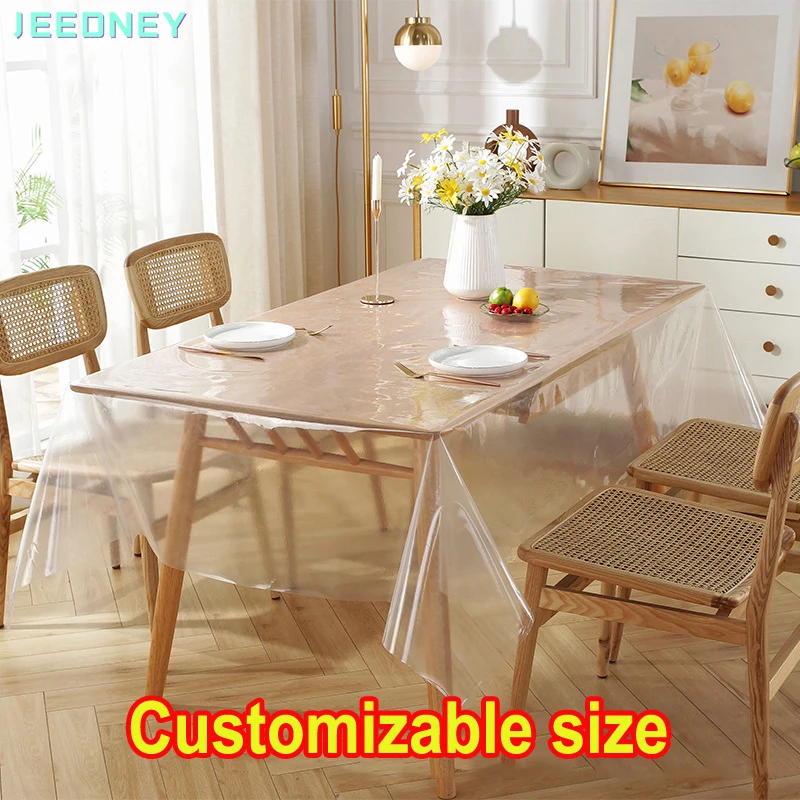 

Soft Glass Flexible Tablecloth Liquid Film Oilcloth for Table Transparent Table Protector Cover Pvc Silicone Cloth