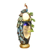 yj peacock flowing water ornaments floor fountain circulating water fountain modern home creative landscape