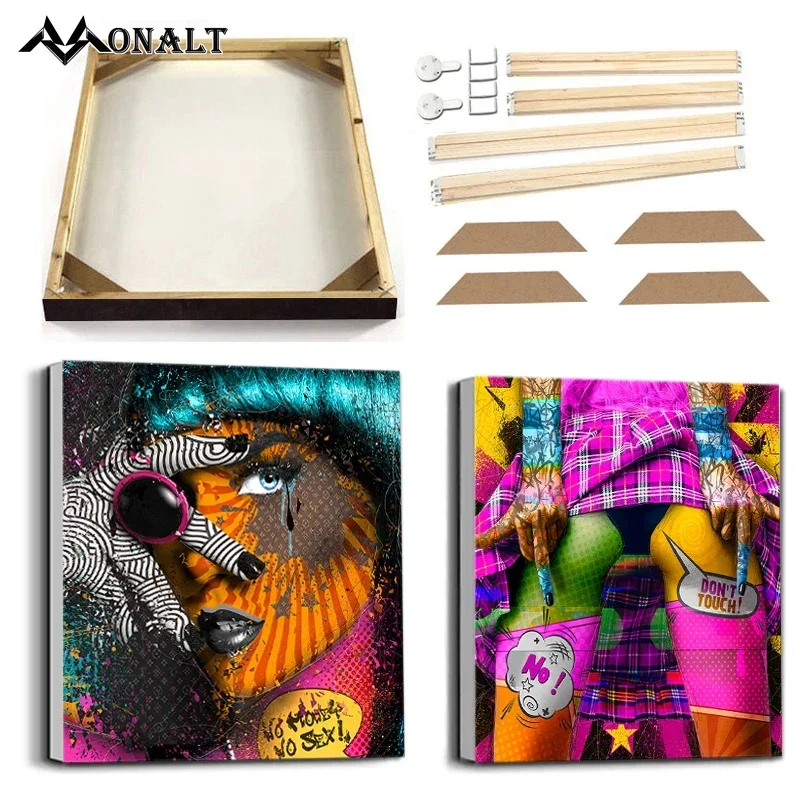 Холст ПлакатУличный Граффити Сексуальная Женщина Настенное Искусство Картина С