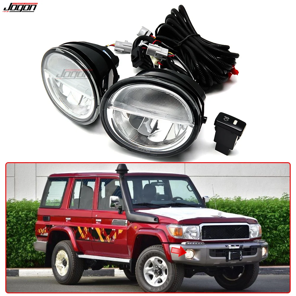 

Для Toyota Land Cruiser J70 серия FJ70 FJ76 FJ77 FJ78 FJ79 LC70 LC71 LC76 автомобильные передсветодиодный дневные ходовые огни противотуманные фары