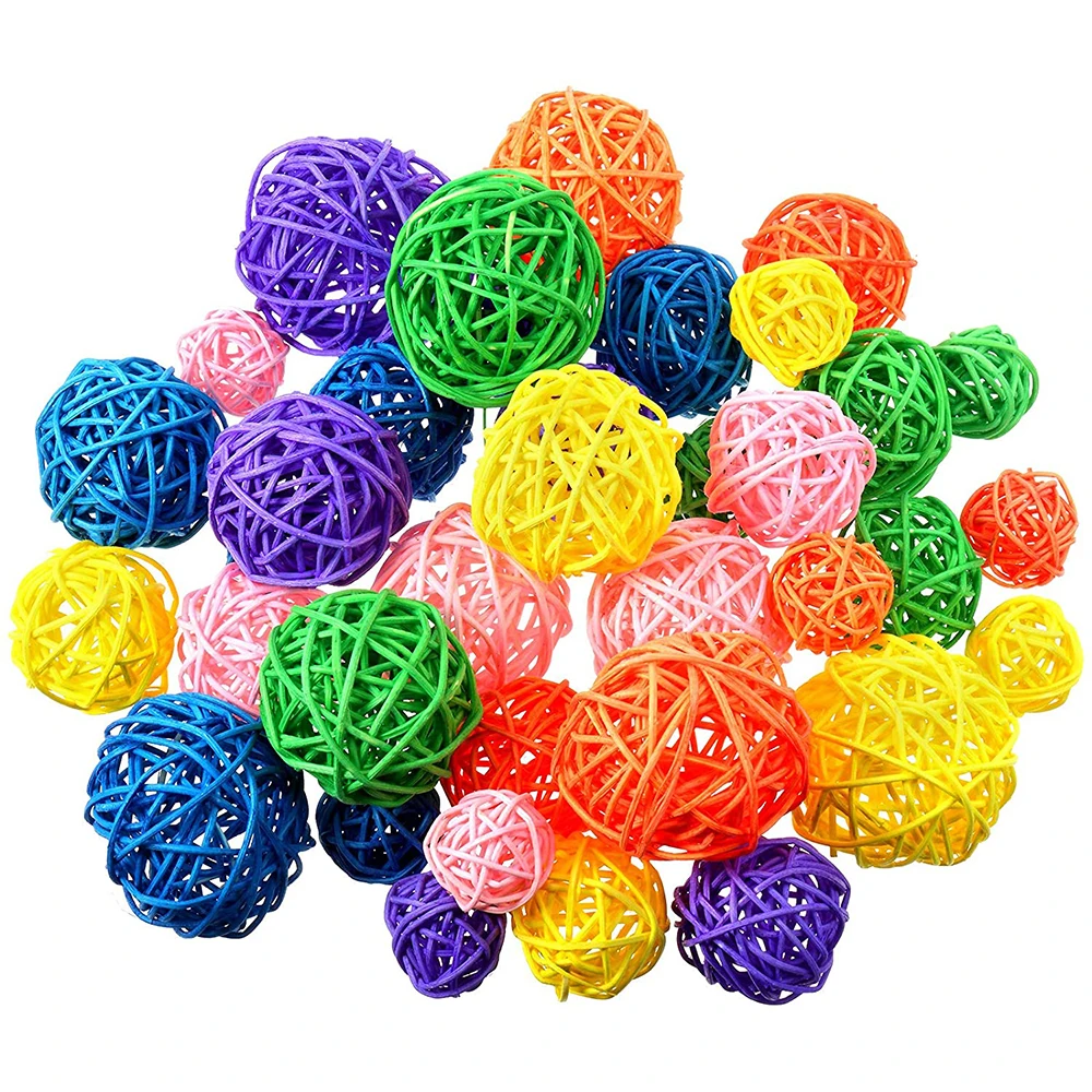 

5/10Pcs 3-7Cm Artificial Straw Ball Stars And Love Home Wedding Christmas Decoration Rattan Ball Diy Curtain Hanging Accessories