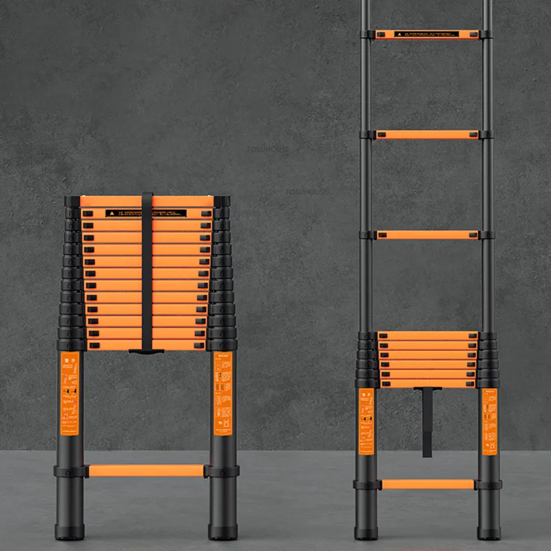 

Aluminum Alloy Folding Herringbone Engineering Portable Lifting Stairs Multifunctional Household Telescopic Ladder