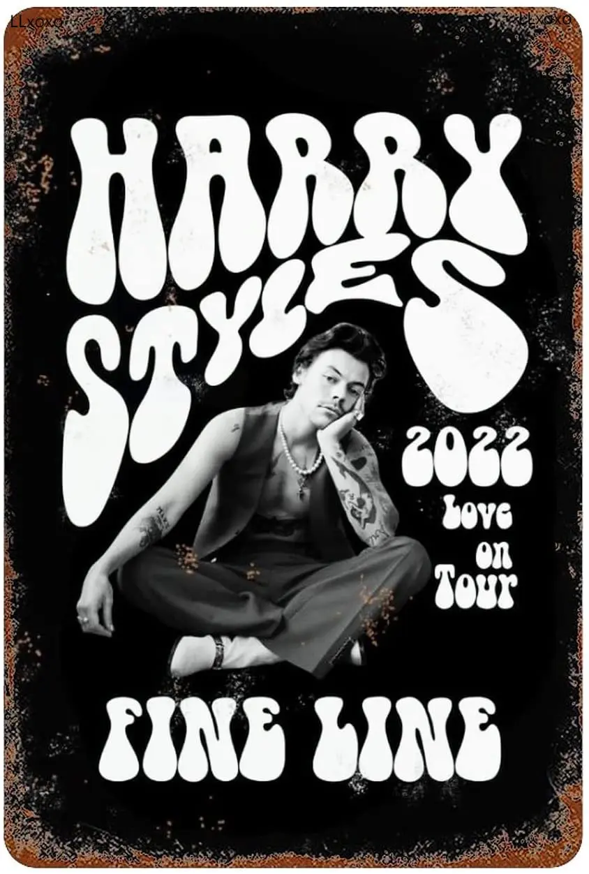 

Металлический жестяной знак Гарри в стиле «Love On Tour», винтажный металлический плакат с надписью «Love On Tour», настенная панель, декоративный под...