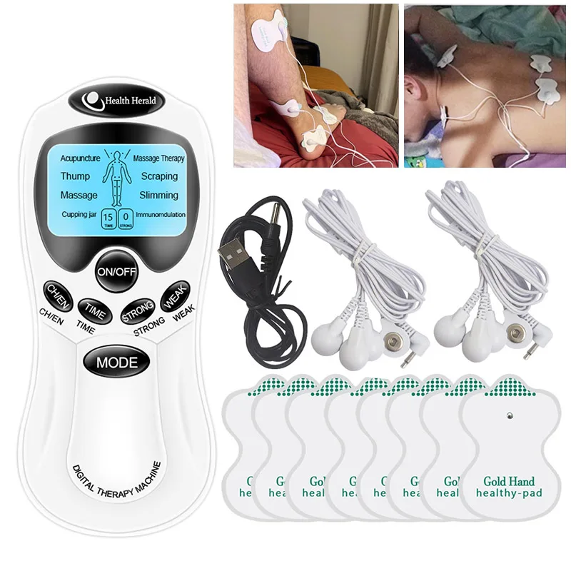 

massageador muscular EMS Low Frequency Face Body Massager Relax Muscle Stimulator Tennis Physiotherapy Tens Machine Saude Health