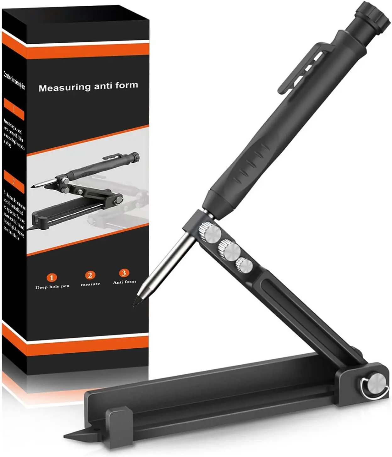 

Scribing Tool, Multi-function Scribing Tool- Construction Pencil- Aluminum Alloy Scribe Tool with Deep Hole Pencil DIY