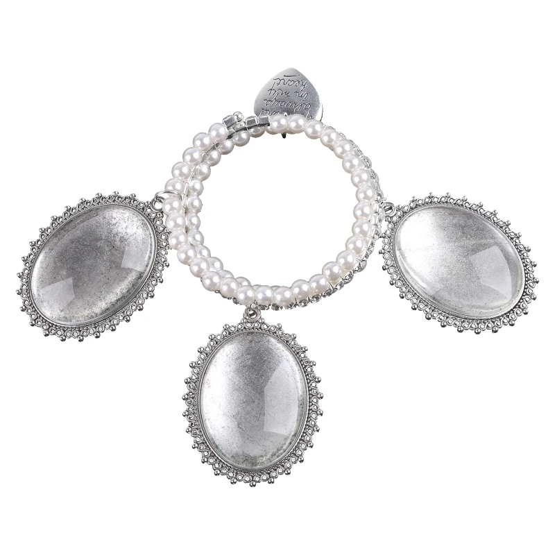 

E0BF фото гламурный мемориальный браслет кружевной овальный букет фото кулон свадебные воспоминания свадебный душ помолвка декор