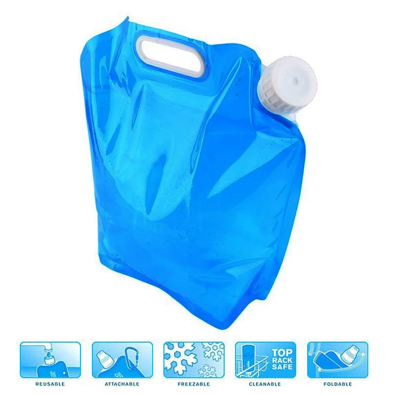 

High Capacity 10L Outdoor Folding Foldable portable Collapsible Water Bags Car Drinking Carrier Container Kit Camping Water Tank