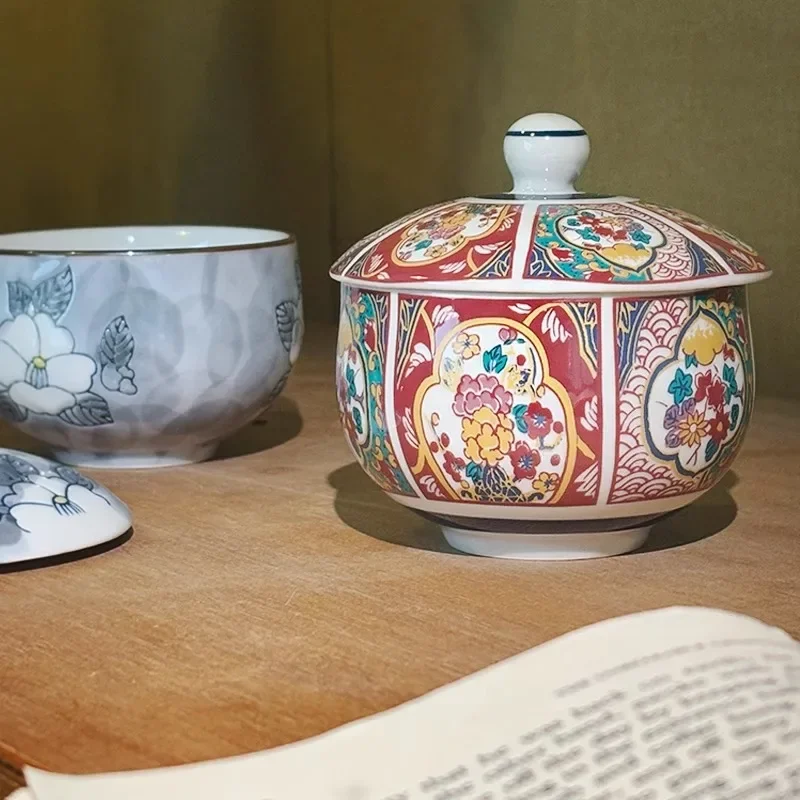 AhunderJiaz винтажная керамическая миска для десерта с крышкой французский дизайн