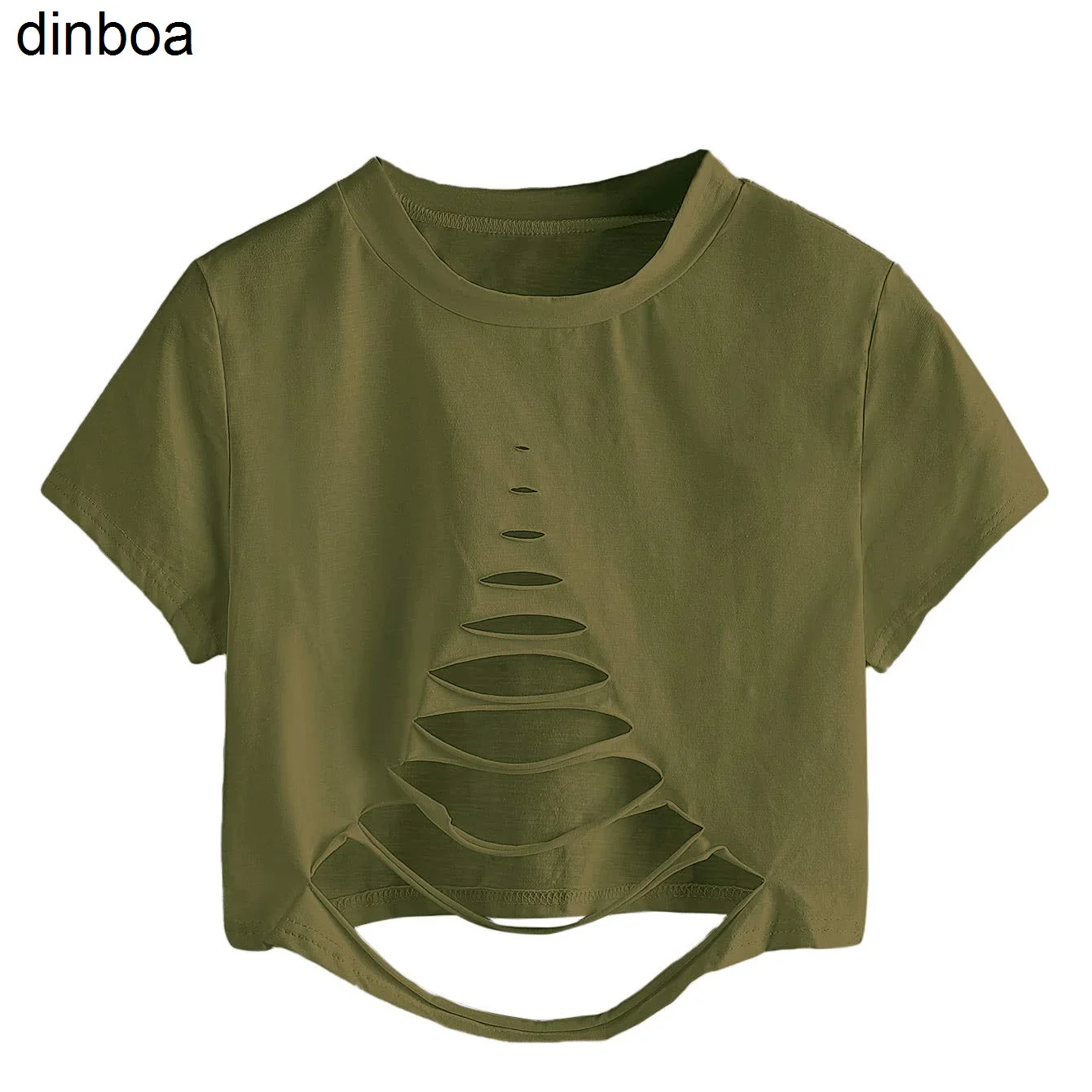 

Dinboa, оптовая продажа, хлопковая футболка без рисунка, женская футболка с коротким рукавом и вырезом, короткий топ, футболка