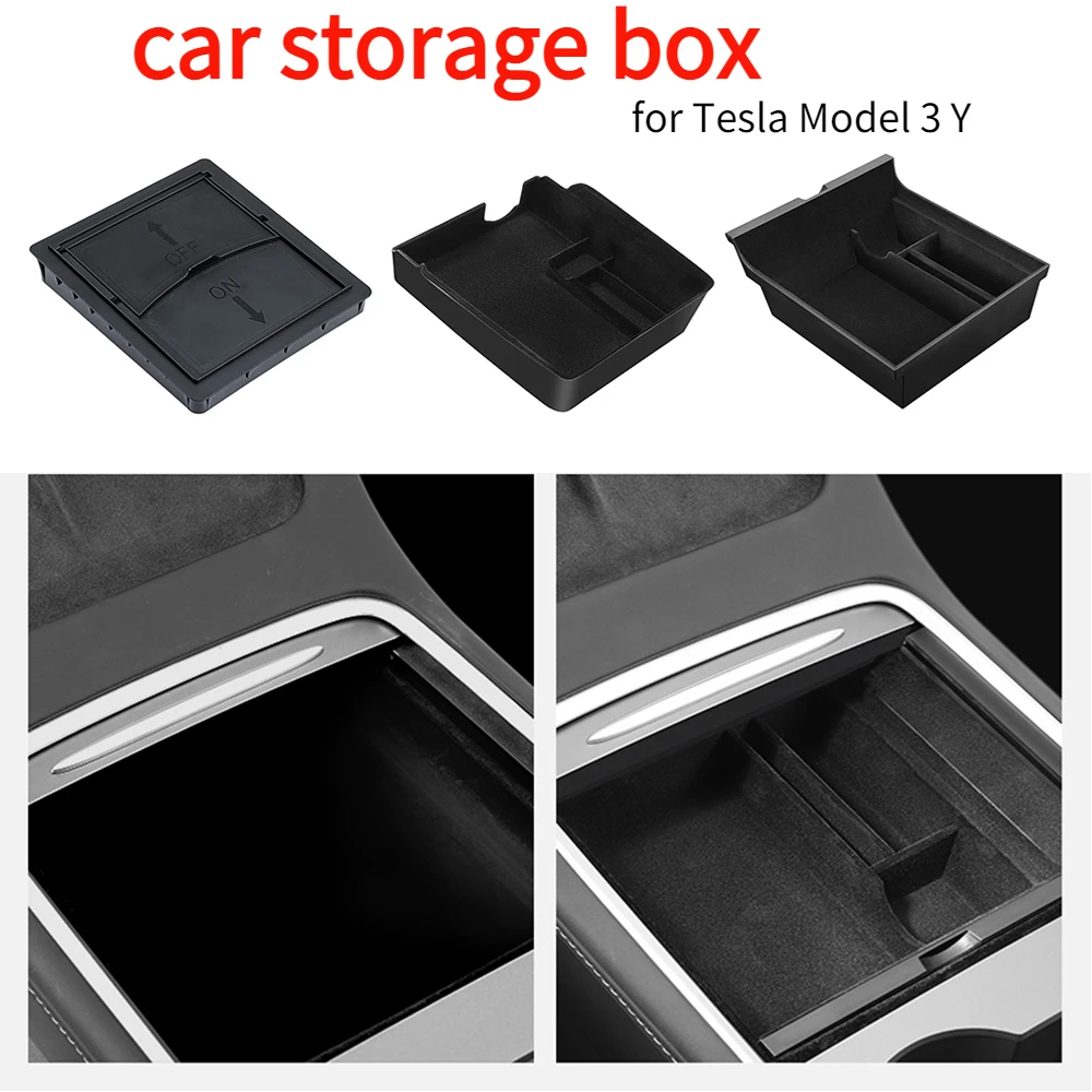 

3 шт., автомобильный органайзер для центральной консоли Tesla Model 3 Y 2021-2022