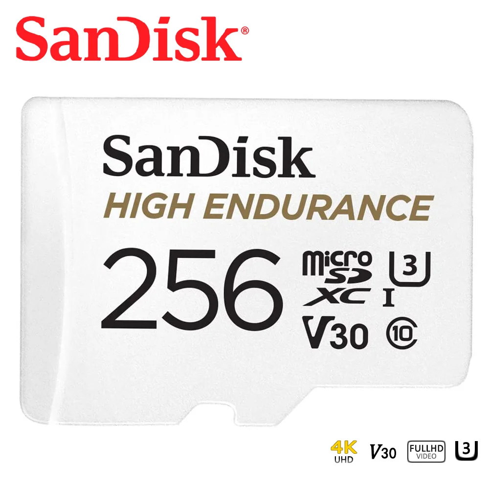 Cartão de Memória Flash Micro sd da Classe 10 u3 4k 32gb 128gb do Cartão do Microsdxc da Resistência Alta do Vídeo de Sandisk 256gb 64gb Microsd para a Came do Traço