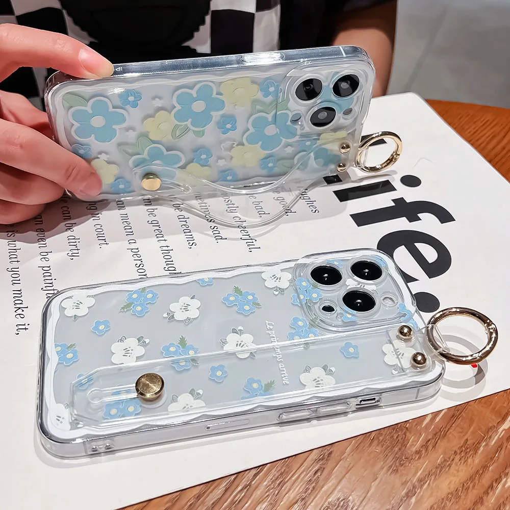 Мягкий чехол SoCouple с ремешком на запястье для iPhone 13 14 15 12 11 Pro Max mini X XR XS 7 8 Plus