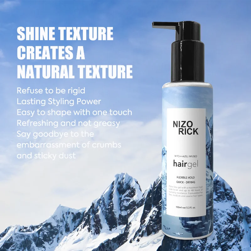 150ml Men's Hair Gel Water, Lasting Shaping, Slightly Fragrant Moisturizing Modeling Gel Spray