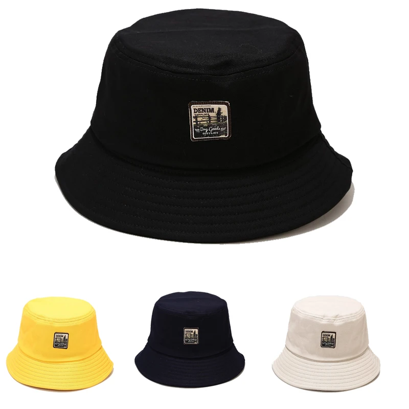 

Fashion Design Cotton Fisherman Hat Basin Hat Short-brimmed Visor Hat Men's and Women's Hundred Matches Vintage Label Hat