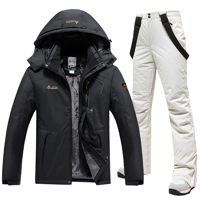 

Женский зимний лыжный костюм, водонепроницаемая куртка для сноуборда, штаны, теплый зимний пальто, горная ветровка, дождевик с капюшоном, Женская лыжная одежда