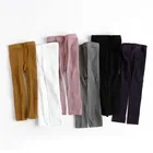 Новинка, леггинсы для маленьких девочек и мальчиков, хлопковые брюки в рубчик для младенцев, детские брюки для девочек на весну и лето, однотонные длинные брюки, детская одежда