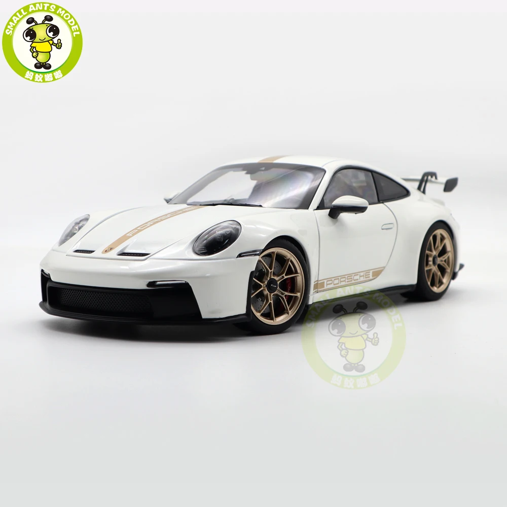 

1/18 Norev 187319 911 992 GT3 2021 White With Gold Strips Diecast Model Toy Cars Gifts For Father Husband Boyfriend