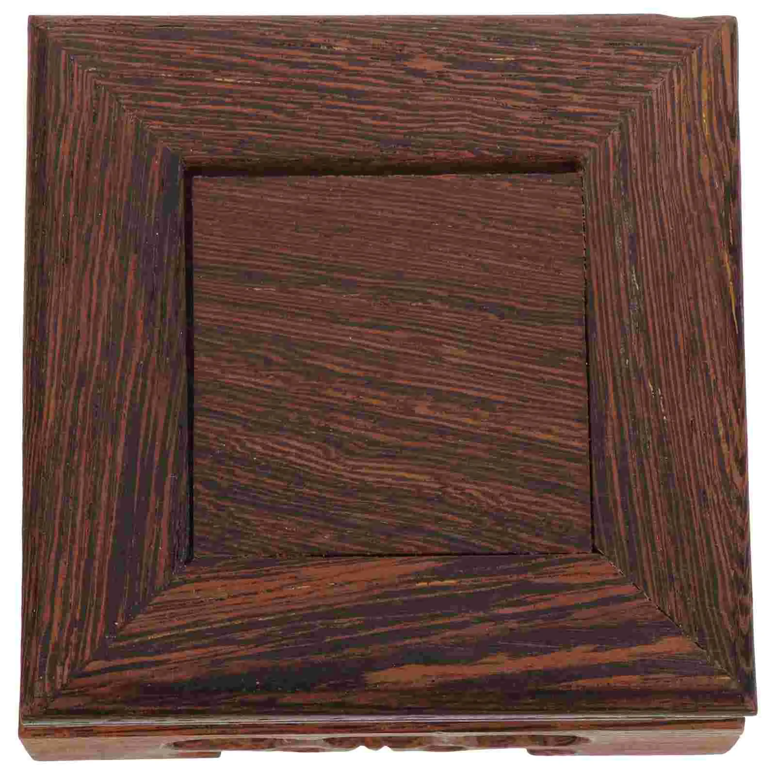 

Vase Wooden Base Stands Square Keepsake Display Riser Planter Teapot Chinese Decorative