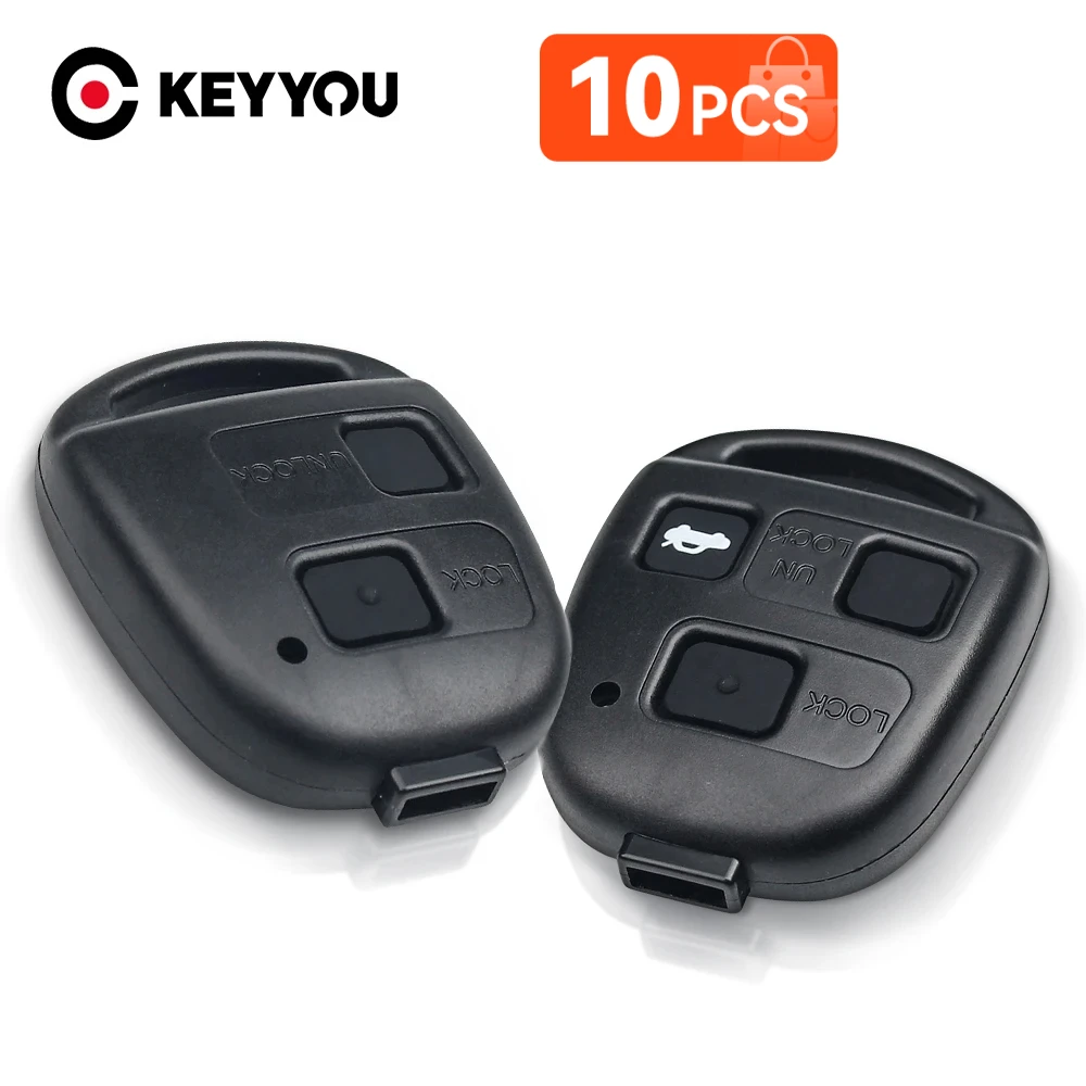 KEYYOU 10 шт. 2/3 кнопочный корпус дистанционного автомобильного ключа для Toyota Corolla Camry