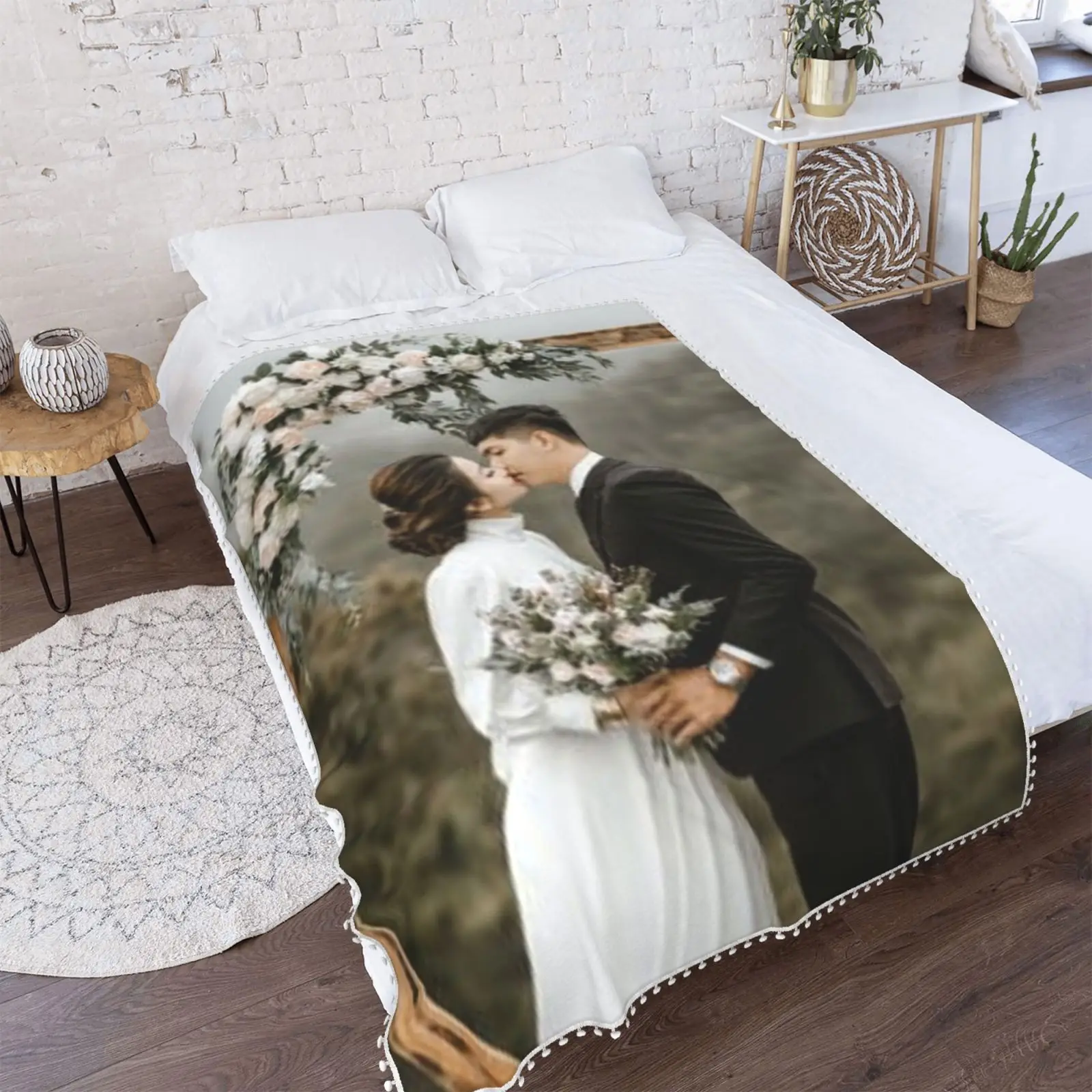 

Custom Your Picture Blanket Personalized Wedding Throw Wedding Gift