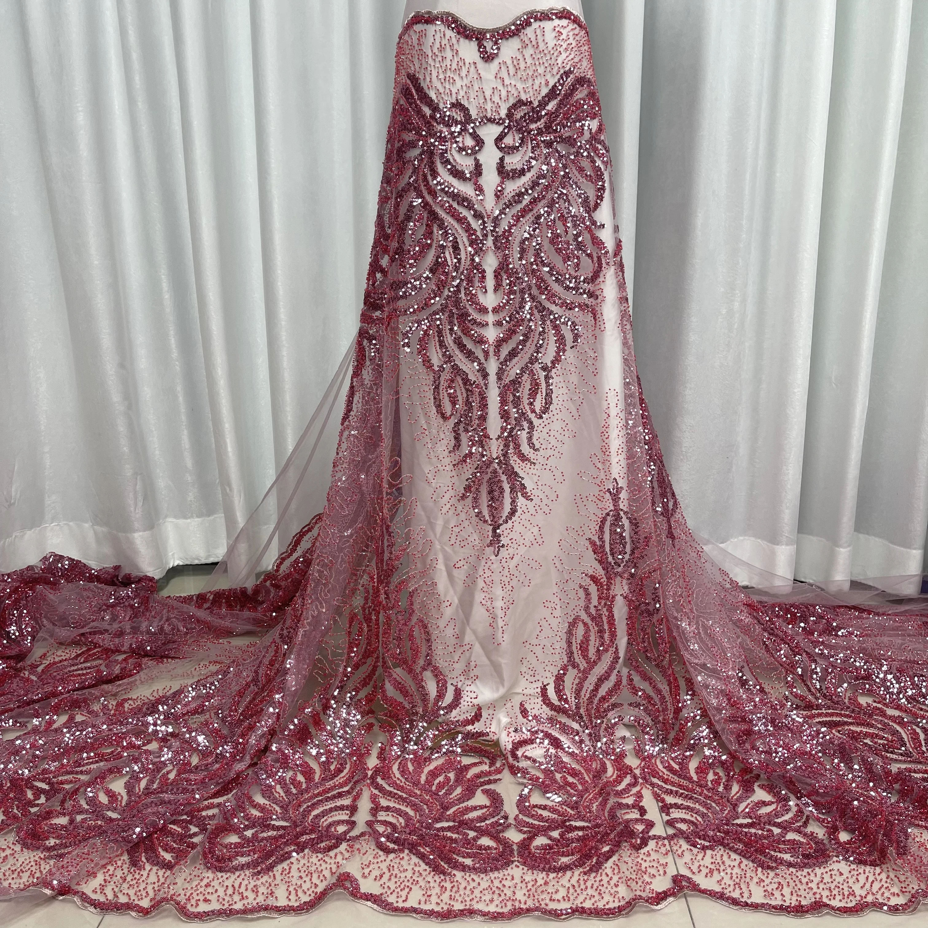 2022 Роскошный Розовый 3D цветок ручной работы стеклянный бисер с вышивкой новый