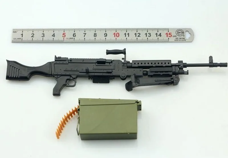 Модель пулемета-автомата M240B масштаба 1:6 для сборки, подходит для игровых фигурок солдат и военных моделей, детских игрушек, самостоятельной сборки.