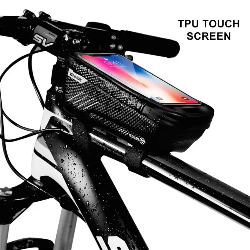 

1l Bicycle Front Pouch Three-dimensional Mountain Bike Upper Pipe Bag Touch Screen Waterproof Riding Bag Riding Equipment