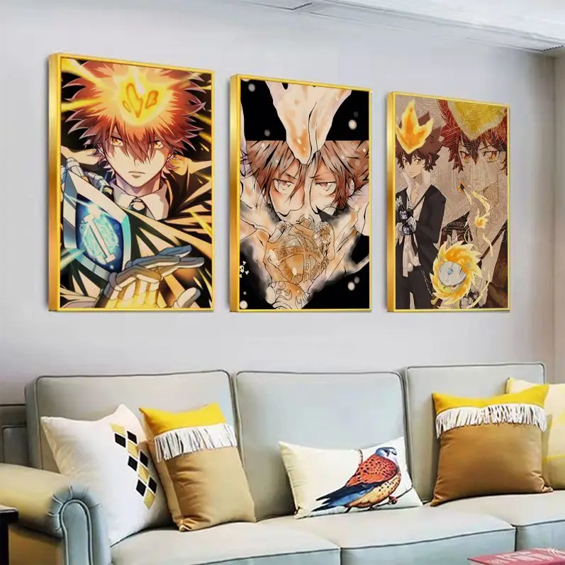

HITMAN REBORN Movie Posters Kraft Paper Sticker DIY Room Bar Cafe Posters Wall Stickers