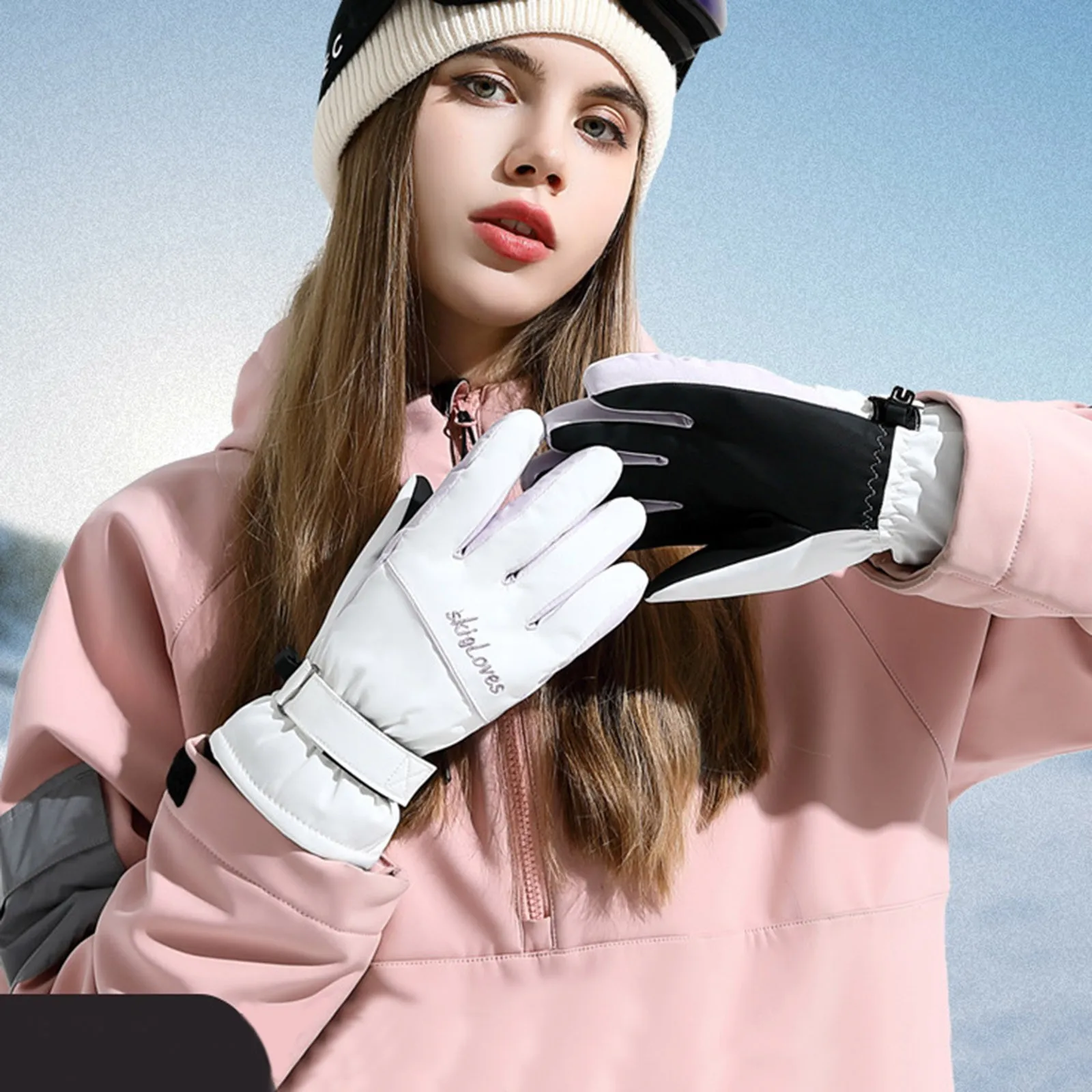 

2023 Climb Winter Warm Full Fingers Waterproof Cycling Outdoor Sports Running Motorcycle Ski Touch Screen Fleece Gloves Guantes