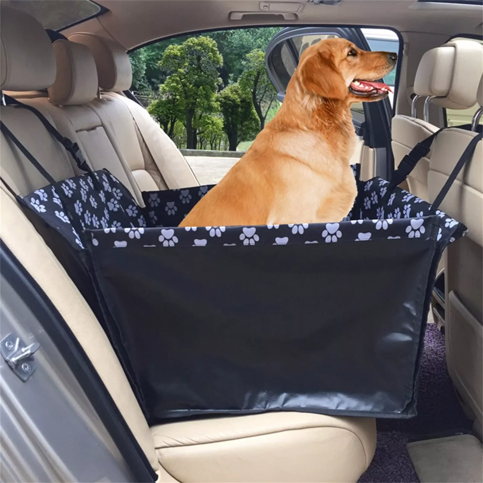 

Pet Carriers Dog Car Seat Cover Carrying for Dogs Cats Mat Blanket Rear Back Hammock Protector transportin perro