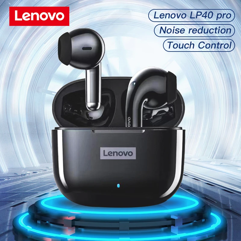

2022 Original Lenovo TWS LP40Pro Headphones Wireless Bluetooth Earbuds Stereo Sports Earhook Earphones With Dual HD Microphones