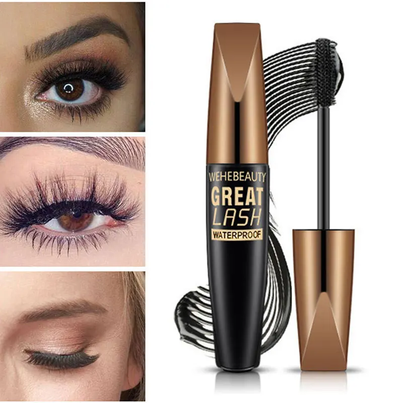 

4D Silk Fiber Lash Mascara Waterproof For Eyelash Extension Black Curling Thick Lengthening Eye Lashes Cosmetics Women Beauty