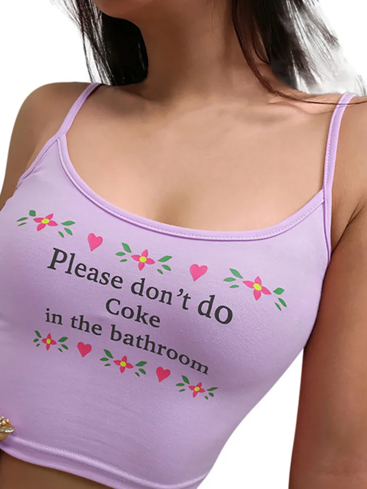 

2022 женские хлопковые майки на бретельках с буквенным принтом, летние сексуальные короткие женские топы