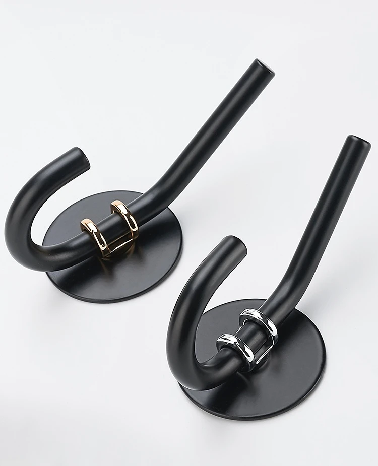 

Modern and Simple Black Aluminum Alloy Clothes Hook Sliding Door Single Hook for Clothes Hanging Behind Door Window Clothes Hook