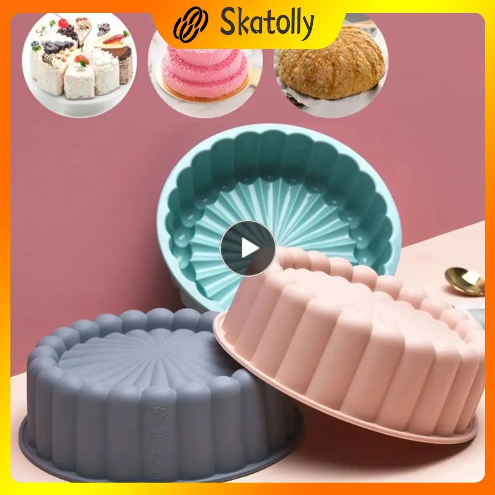 

1~5PCS Charlotte Silicone Baking Pan 8 Inch Non-Stick Round Silicone Molds for Cheese Cake Bread Baking Pan Silicone Molds Bread