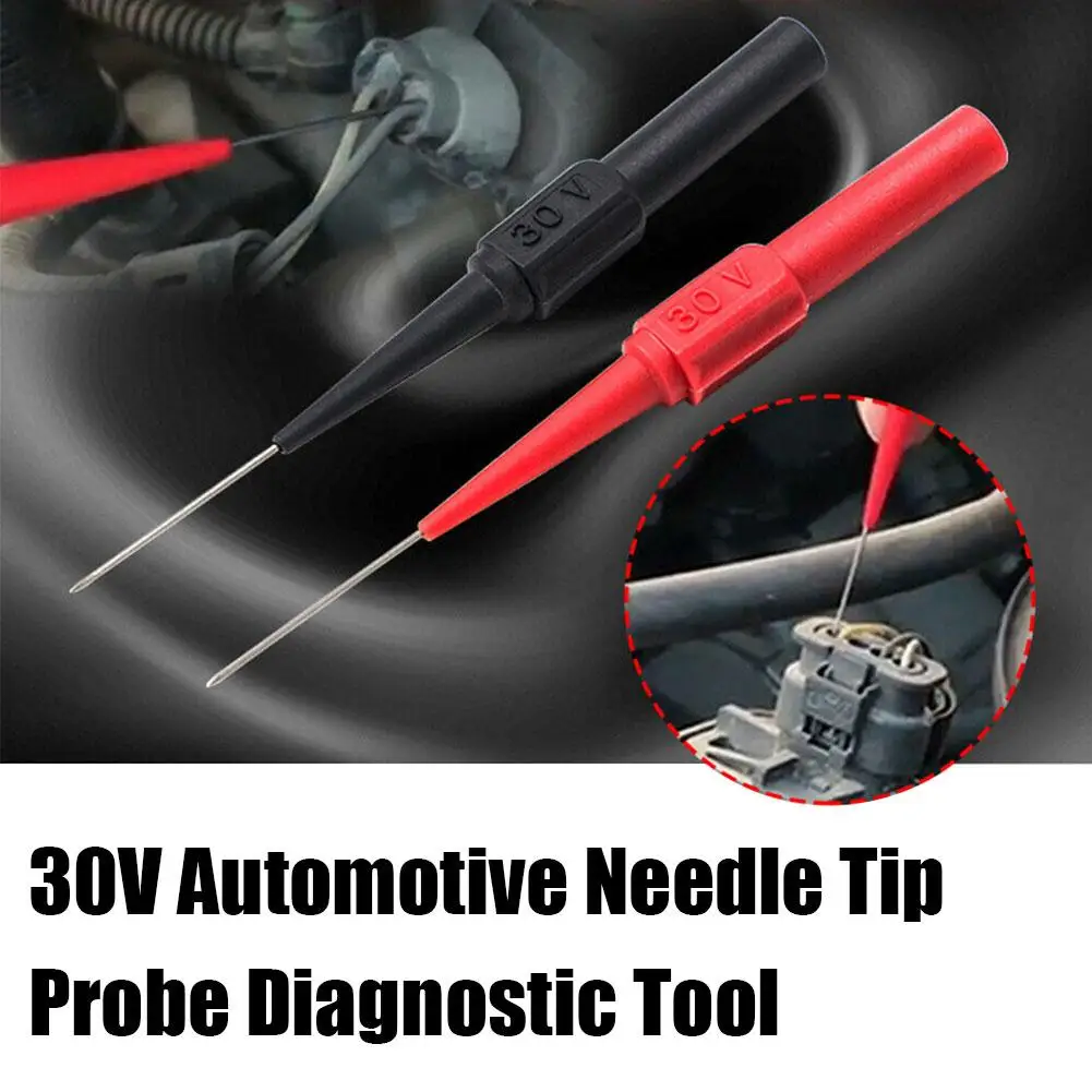 

2pcs 30V Car Tip Probes Diagnostic Tools Auto Multimeter Probes Extention Needle Tip Mechanical Piercing Tools Test Back Le Y6X1