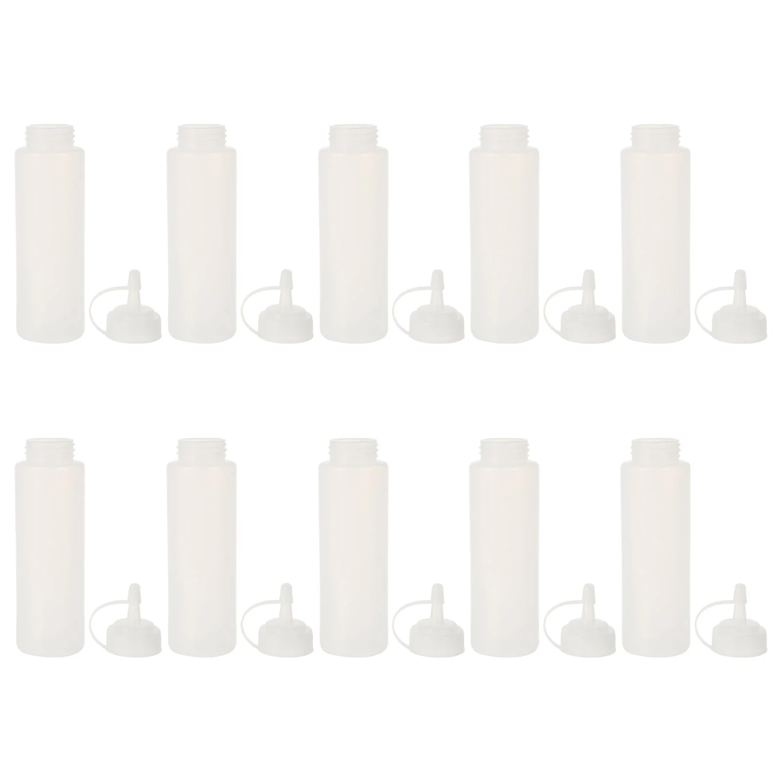 

10Pcs Ketchup Squeeze Bottles Home Jam Dispensers Sauce Extruded Bottles