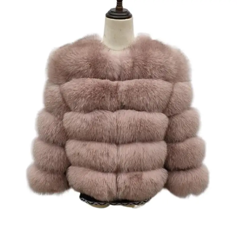 Winter Real Fox Fur Coat 100% Natural Women's Fur Jacket Thick Warm Fur Overcoat Ladies High Quality Fashion Luxurious Fur Vest