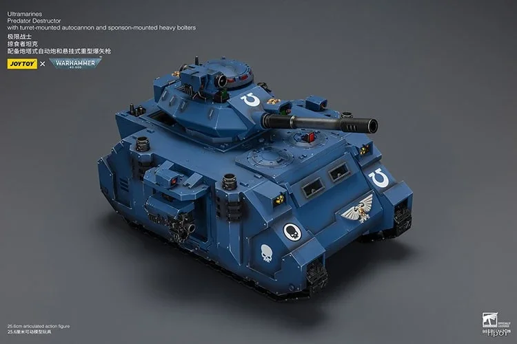 Фото Оригинальная фигурка JOYTOY Warhammer 40K Ultramarines Razorback с двумя лазерными пушками, модель в стиле аниме №5