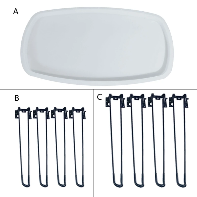 

R3MC Resin Table Molds Large Oval Silicone Resin Mold for River Table Making Epoxy Resin Topdesk Molds DIY Home Decorations