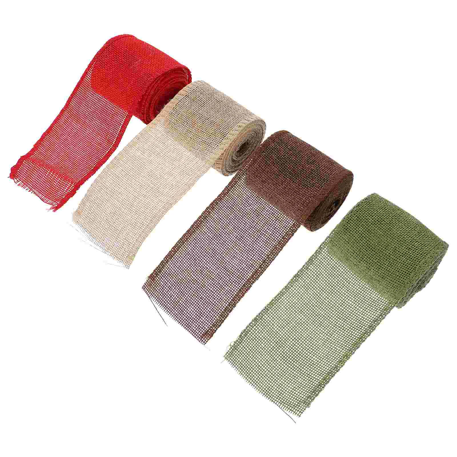 Упаковка из мешковины сделай сам Рождественская рождественская льняная лента