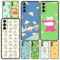 cute crayon shin chan cartoon phone case for samsung galaxy s22 s20 fe s21 ultra 5g s9 s8 s10 plus s10e note 10 lite 20 cover